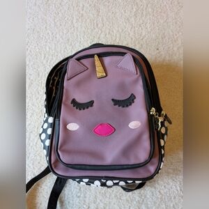 Luv Betsey Johnson Purple Unicorn Face Backpack